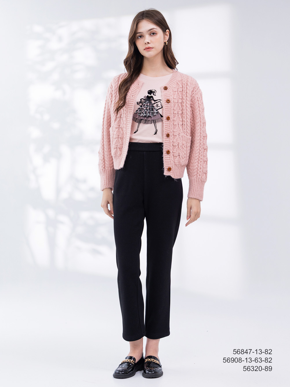 都會修身煙管褲-黑色