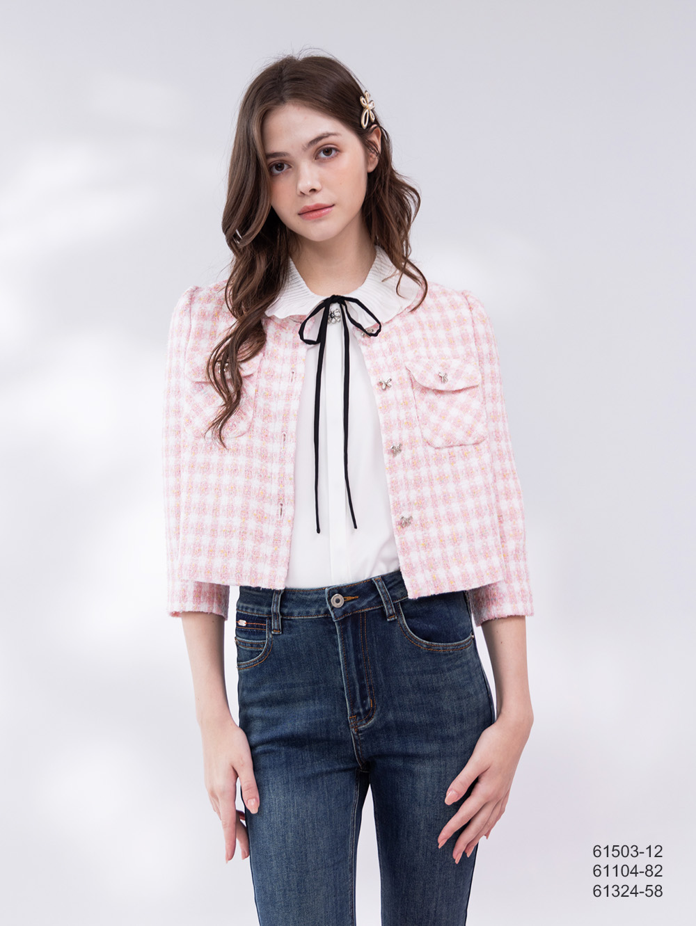 粉嫩微甜小香外套-粉色